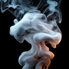 A large cloud of smoke is rising from a fire