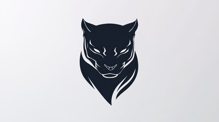 Fototapeta premium Panther head silhouette, graphic design, logo concept, background for website, use in marketing materials