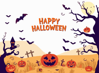 Haunted Halloween Backgrounds and Borders
