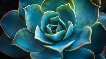 Fototapeta premium Succulent plant close-up showcasing unique texture