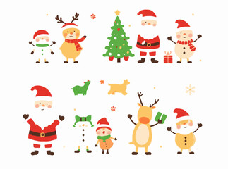 Whimsical Christmas Characters Vector Pack