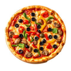 pizza on white background