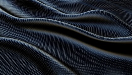 A black fabric with a pattern of squares and diamonds