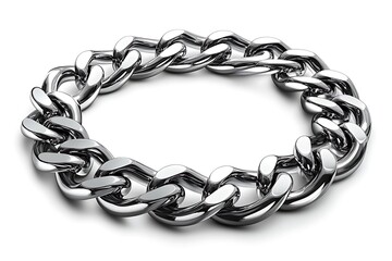 Obraz premium chain ring over white background