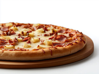 Experience the Perfect Harmony of Sweet Pineapple and Savory Ham on a Cheesy Base with Hawaiian Pizza &ndash; A Delightful Treat for Pizza Enthusiasts!