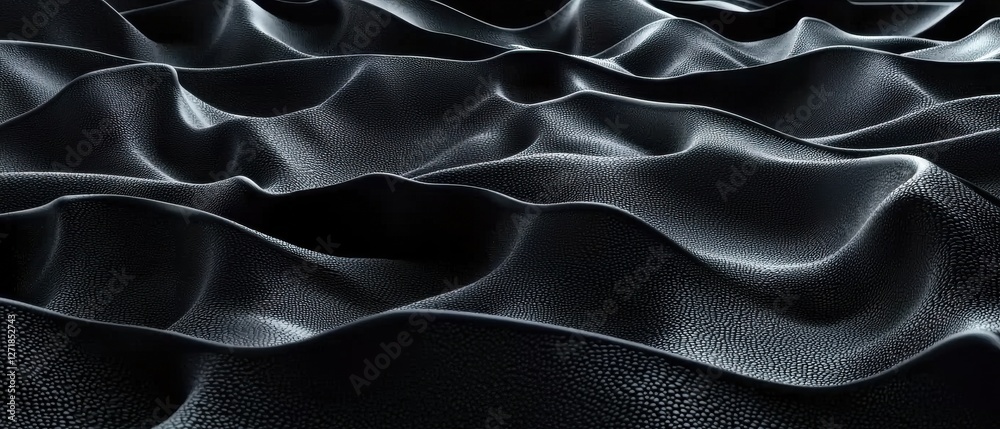 Poster a black and white image of a wave with a lot of detail