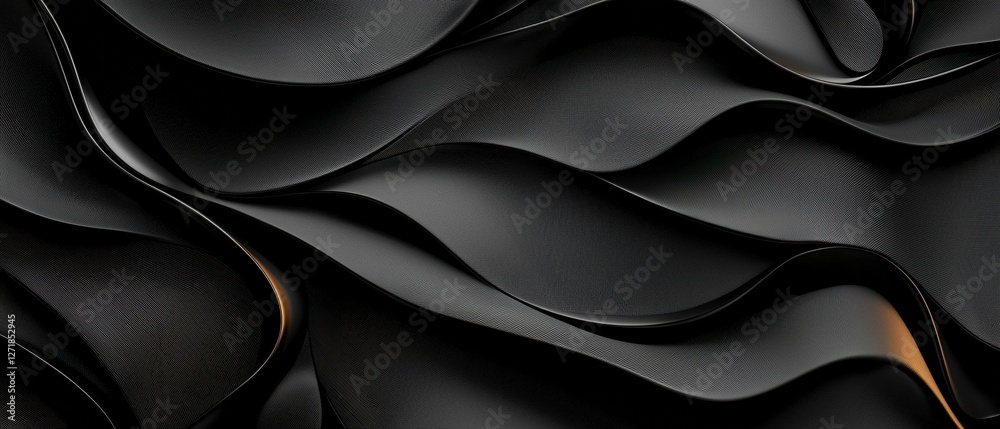 Poster a black and white image of a wave with a black background