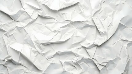 Obraz premium Crumpled White Paper Texture Background