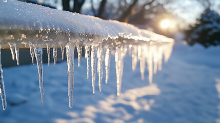 icicles on a fence