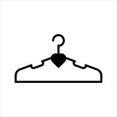 Clothes Hanger icon, Hanger icon, Cloakroom sign, Plastic suit Hanger, clothes rack, with white background
