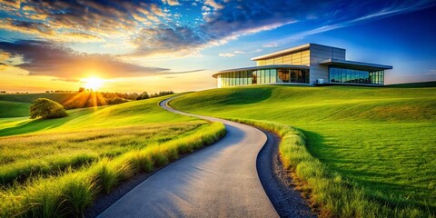 Ethical AI Legal Tech:  A Serene Landscape Reflecting Automated Justice