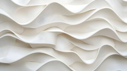 Fototapeta premium White Wavy Texture Abstract Background Pattern