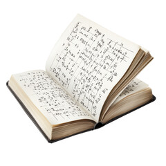 Obraz premium Ancient Manuscript with Handwritten Notes and Symbols