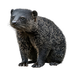 Fototapeta premium Captivating Close-Up of a Bush Dog with Transparent Background