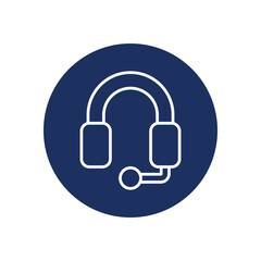 Headset icon vector stock illustration