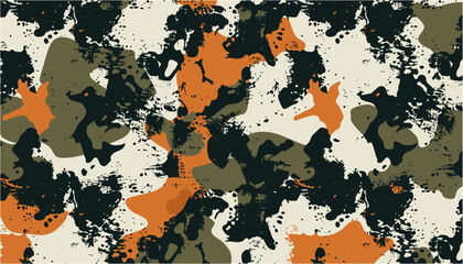 Abstract urban camouflage seamless pattern, mimetic grunge wallpaper, vector illustration, textured design, urban style, camouflage background, seamless vector, grunge style