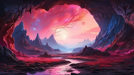 Fototapeten Sci-fi fantasy landscape © kam