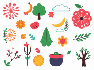 Vibrant Seasonal Vector Elements Pack