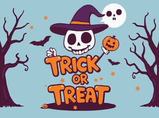 Playful Trick or Treat Vector Graphics