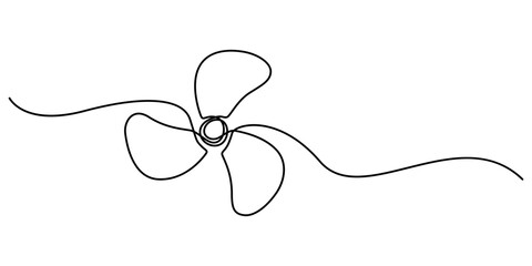 Fototapeta premium Linear background of fan. One continuous line drawing of fan. Vector illustration. Fan icon isolated, Electric fan. Line icon on white background, fan one continuous line drawing, Electric Fan Line. 