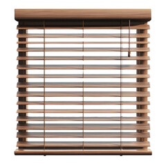 Elegant Wooden Blinds for Timeless Style on a white background.