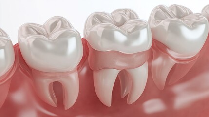 Digital Illustration of Healthy Human Teeth