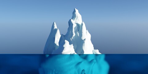 Underwater view of iceberg.