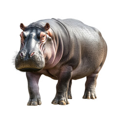 Fototapeta premium Majestic Hippo: Nature's Powerful Aquatic Mammal