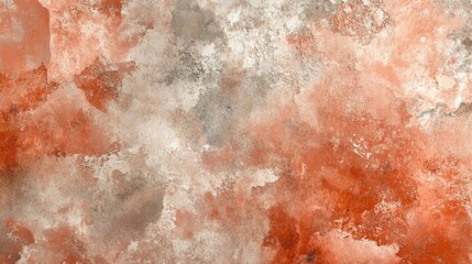 Fototapeta premium Abstract painting features a blend of orange and grey colors