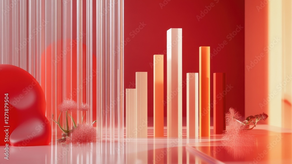 Poster a dynamic shot of a d bar chart with animated bars rising and falling, showcasing real-time data cha