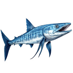 Fototapeta premium Stunning Barracuda: The Ocean's Fierce Predator
