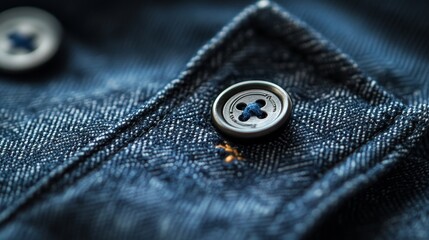 Pants button close up