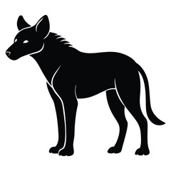 Silhouette of a Spotted Hyena.