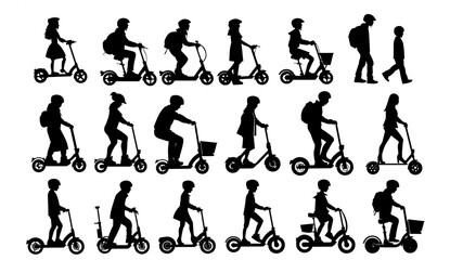 Vector silhouette of climbers, people rock climbing, man woman children, outdoor indoor climbing, free climbers illustration, adventure sports, fitness, wall climbing, extreme activity