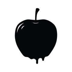 Ice Apple (Tadgola) Silhouette Vector Art | Black and White Ice Apple Fruit Illustration