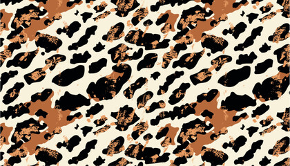 Camouflage tiger and leopard skin, seamless abstract vector pattern, patchwork design, animal print wallpaper, jungle texture, seamless wallpaper, wildlife design
