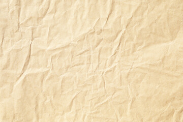 Yellow crumpled paper texture background
