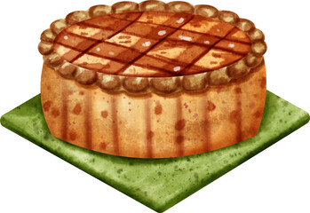 watercolor pie