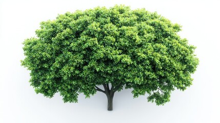 Fototapeta premium Isolated lush tree against white backdrop