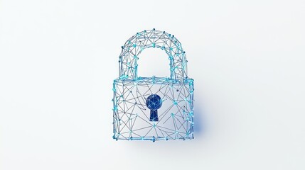 Fototapeta premium Stylized digital lock concept showcasing security and data protection.