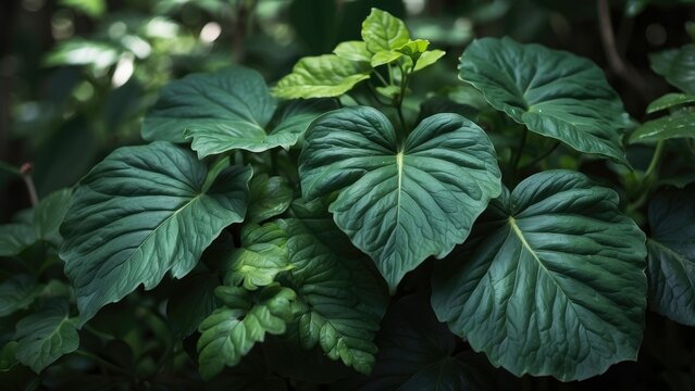 "Abstract Tropical Leaf Texture - Vintage Green Nature Background for Wallpaper" - Powered by Adobe