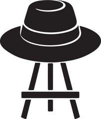 Elegant Hat Design on Easel