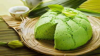 A Delectable Matcha Cake, Exquisitely Displayed