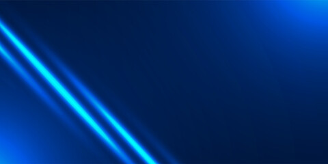 Fototapeta premium Abstract scene elegant blue light lines on dark background with lighting effect and sparkle