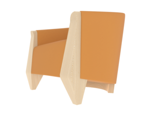 Armchair isolated on background. 3d rendering - illustration