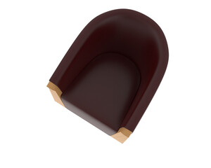 Armchair isolated on background. 3d rendering - illustration