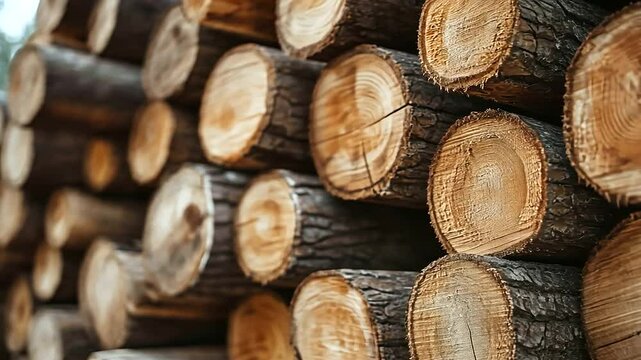 A rustic texture element featuring overlapping log wood planks, with prominent grain patterns, natural knots, and a weathered surface adding depth