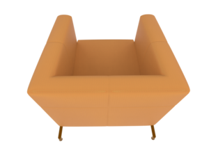 Armchair isolated on background. 3d rendering - illustration