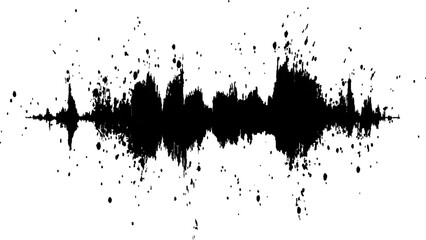  Black and white sound wave with a white background. Vector brush grunge texture Rough Black Scratches splatter grunge distressed background.