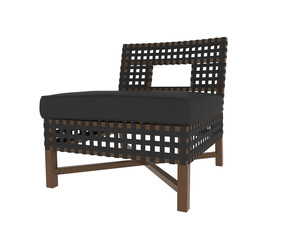 Armchair isolated on background. 3d rendering - illustration